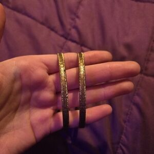 Elegant Gold-Tone Bangle Set Costume Jewerly Fairycore Indie Boho